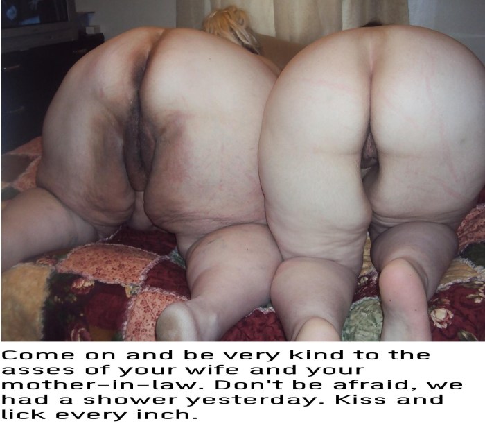 Naked fat women behind