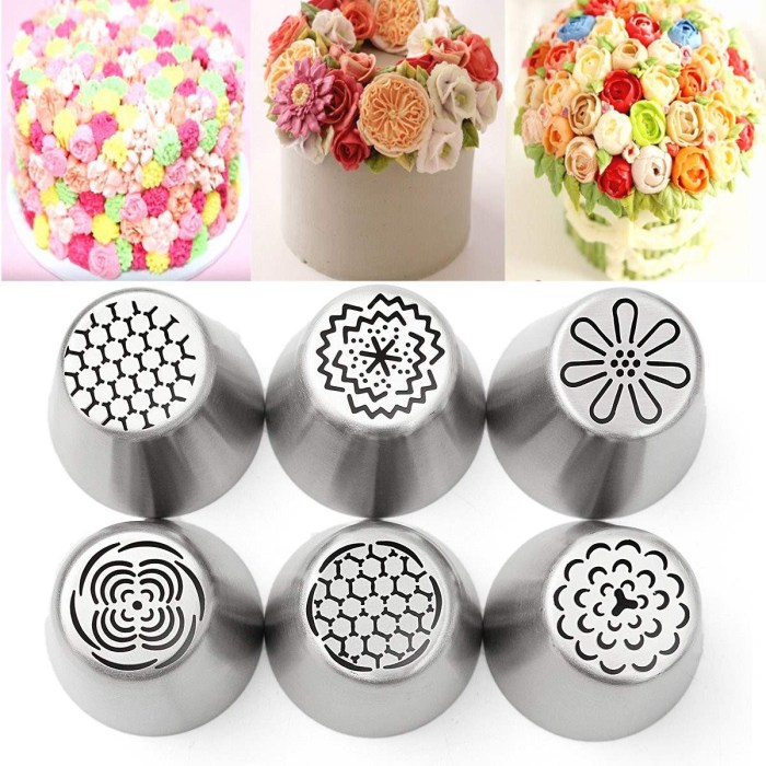 Flowers cake nozzles