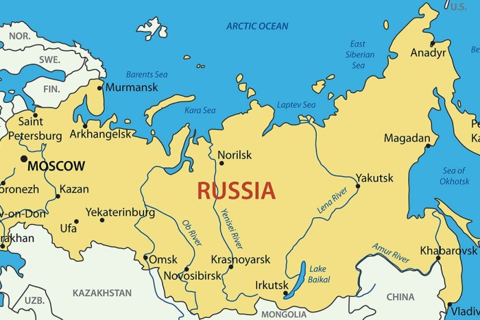 Russian map on English