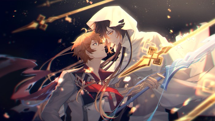 Genshin Impact Wallpapers on the desktop Zhong Li and Tartalya