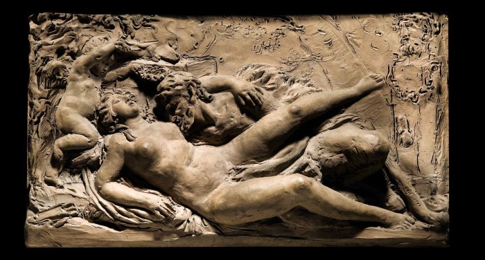 Gerico Nymph and satir sculpture