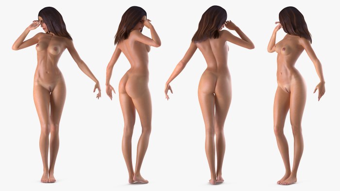 Naked women from different angles