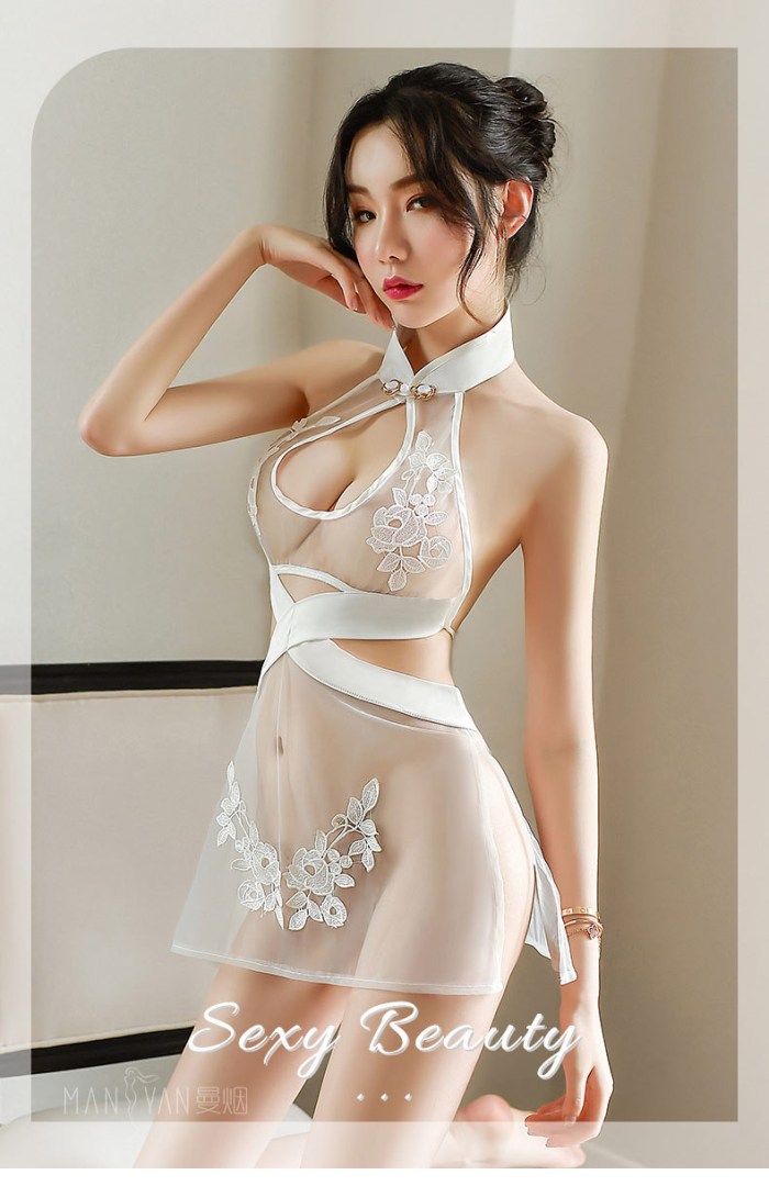 Chinese dress with a neckline