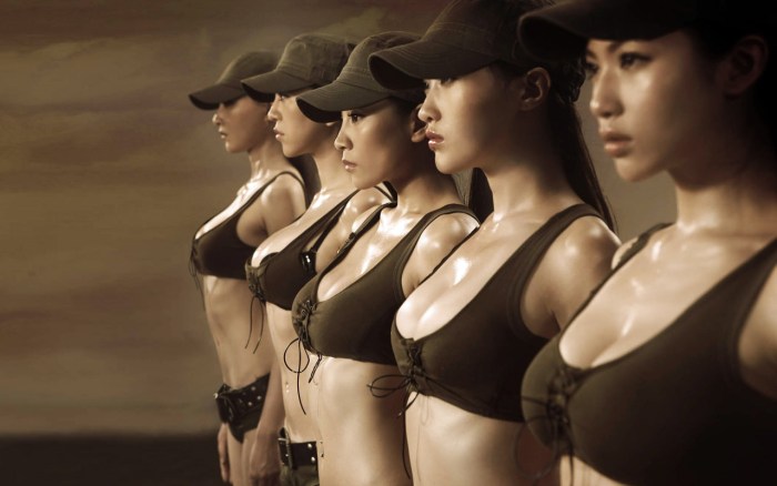 Chinese army of a girl