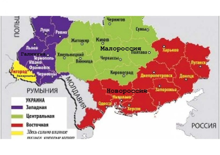 Map of the Kherson region and Crimea