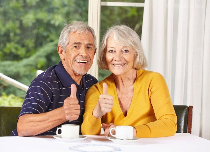 Happy pensioners