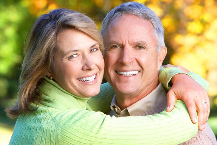 Happy elderly people