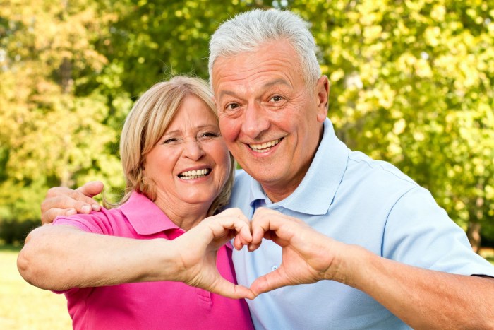 Older people smile