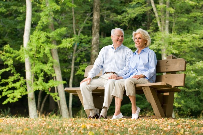 Happy elderly people