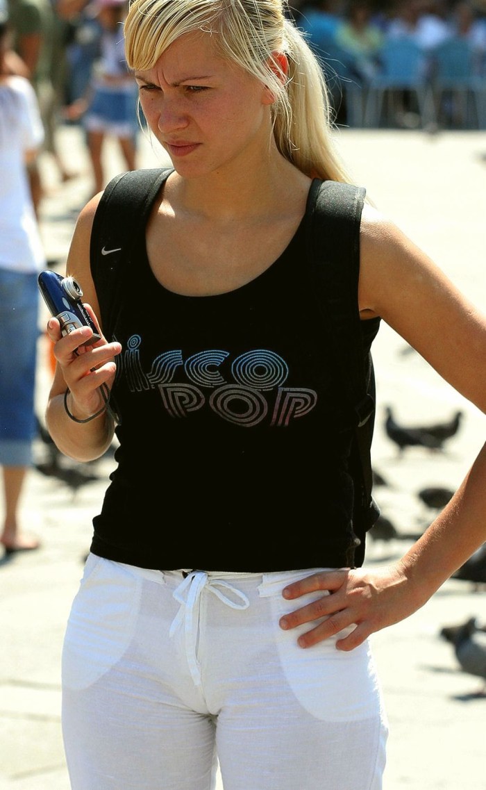 Camel paws in girls on the street