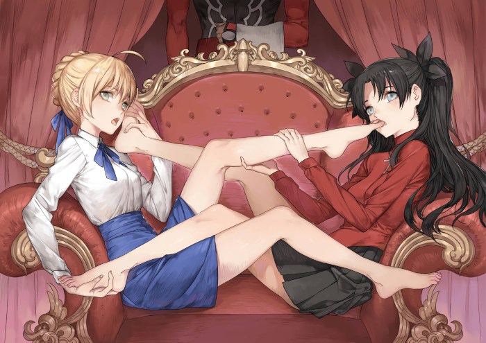 Rin Tosaka and Saber Yuri Yuri