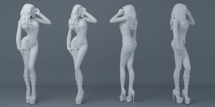 Figure of the girl 3d model