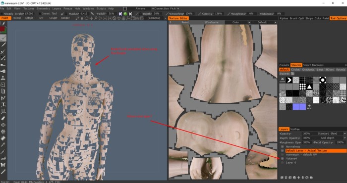 Glossy mannequin texture