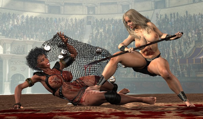 Women's gladiatorial battles naked