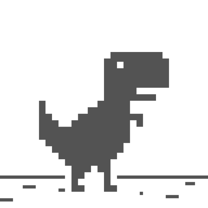 Google Chrome T-Rex dinosaur