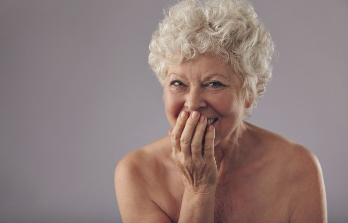 Burned elderly women