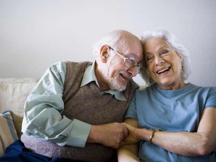 Old Man and Woman Talking
