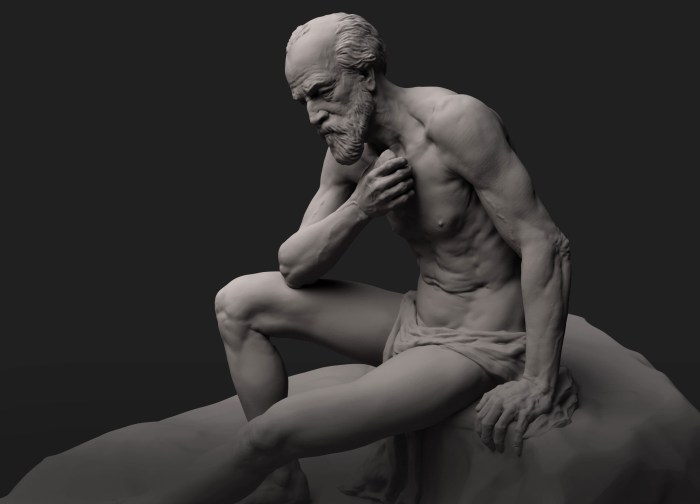 Male body sculpture zbrush
