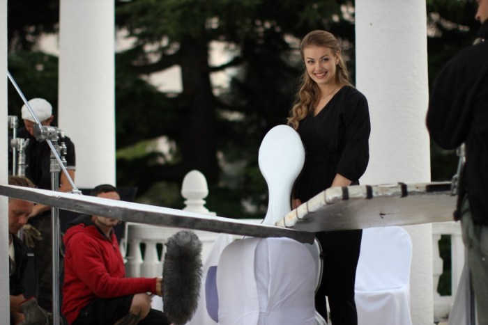 Olesya Fattakhova in the dress