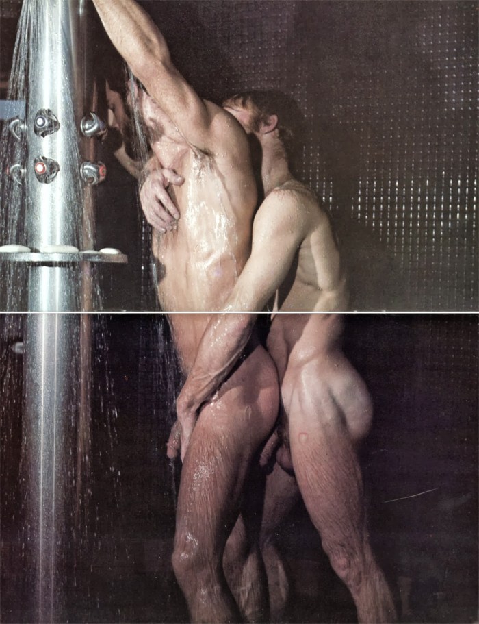 Naked guys in a common shower