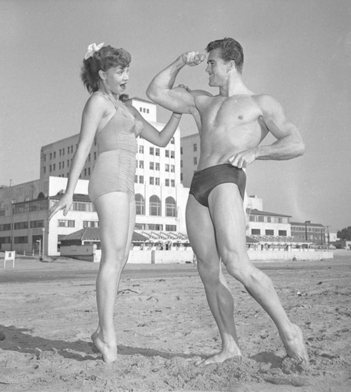 Youth on the beach retro