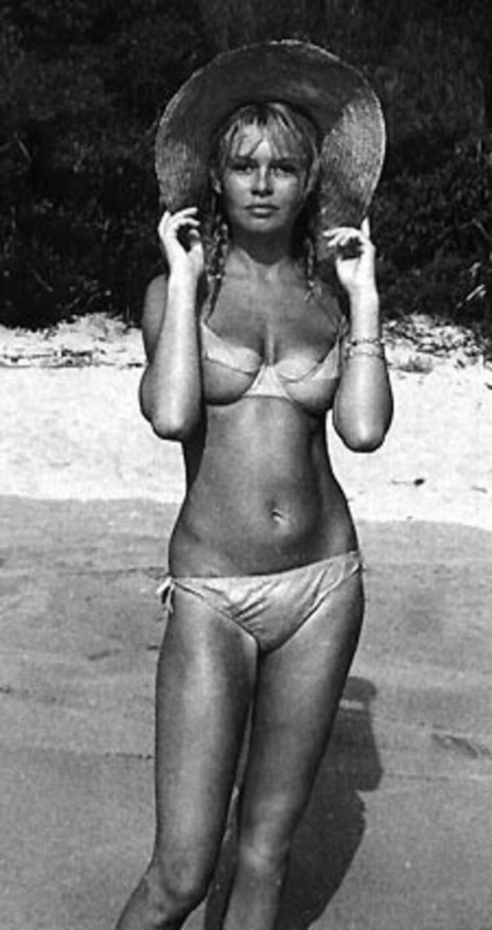 Brigitte Bardo in a swimsuit