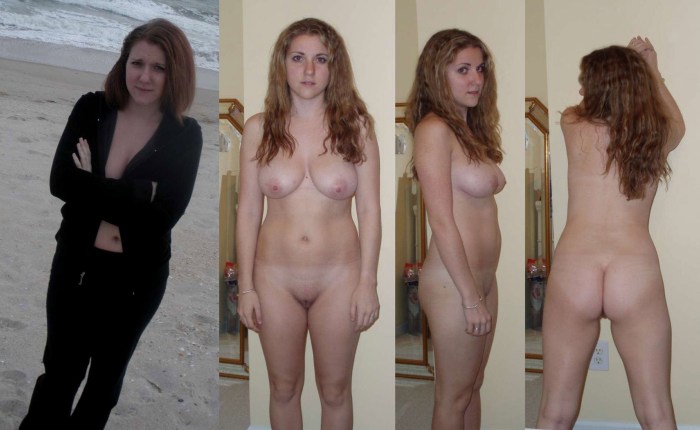 She finally undressed