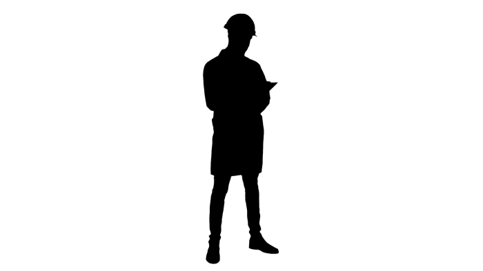 Men's silhouette in full height