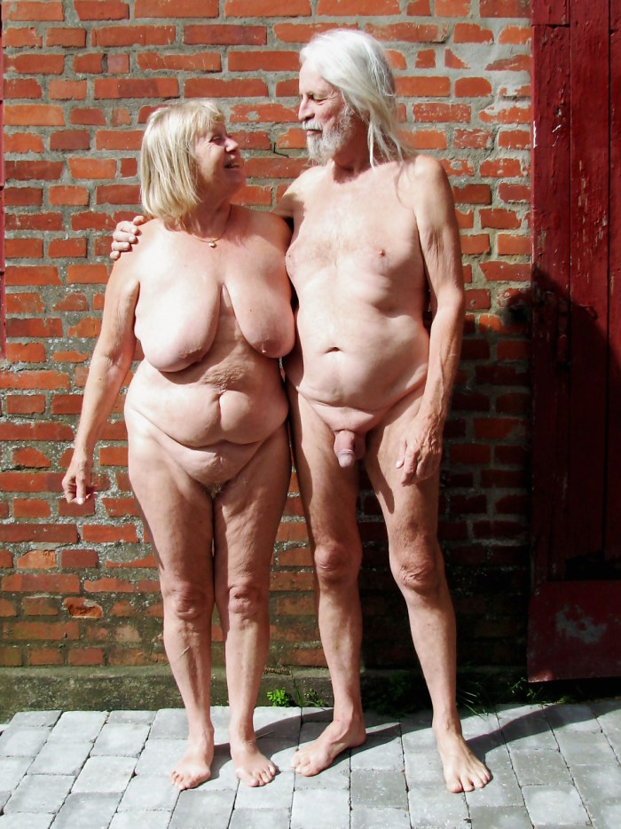 Naked elderly women