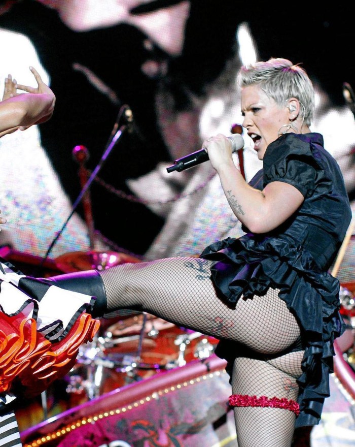 Singer Pink stockings 2021