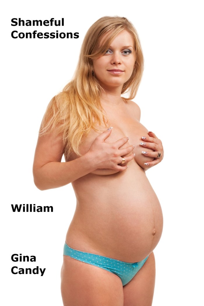 The chest of a pregnant woman