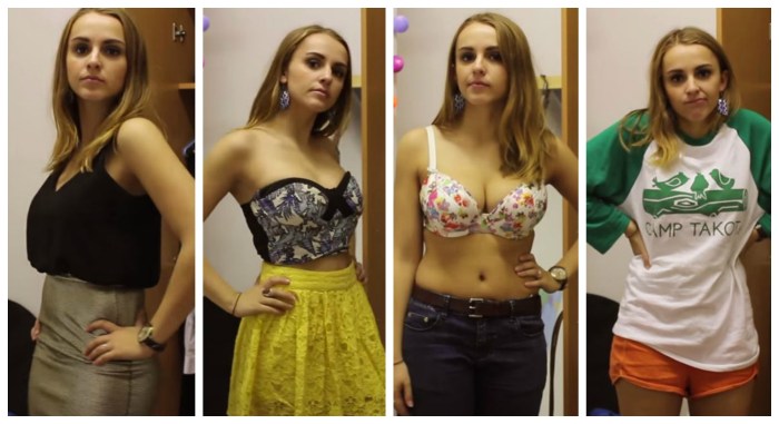 Dress and undress Big breasts