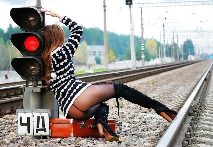 Lesbian in public transport