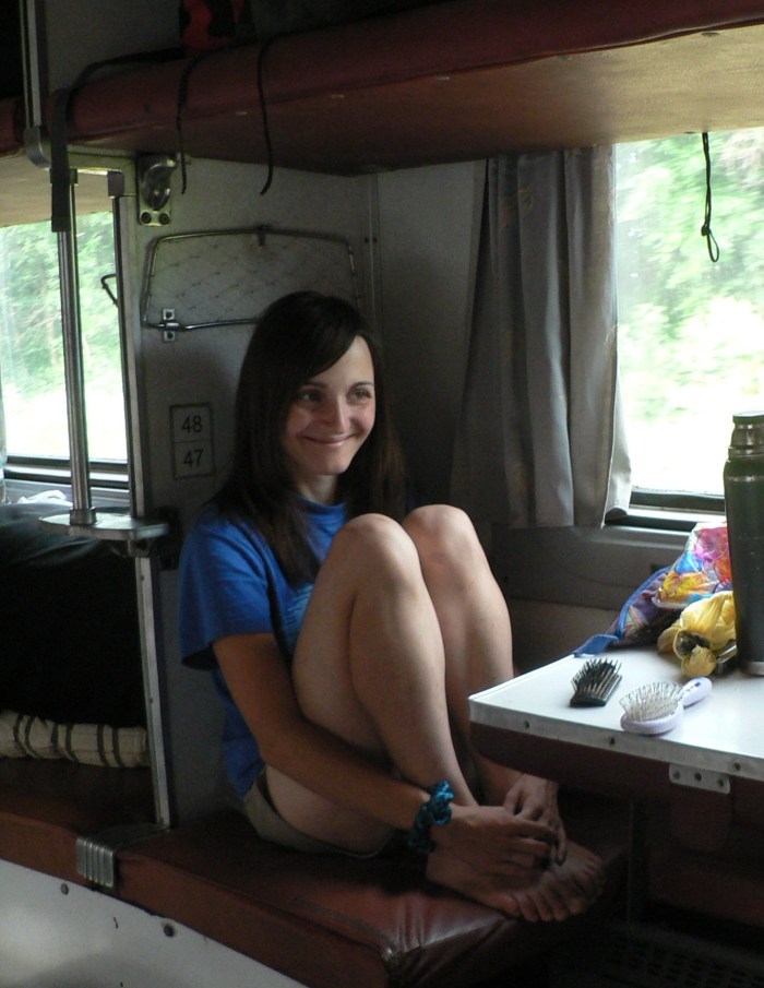 Drunk girls in the train