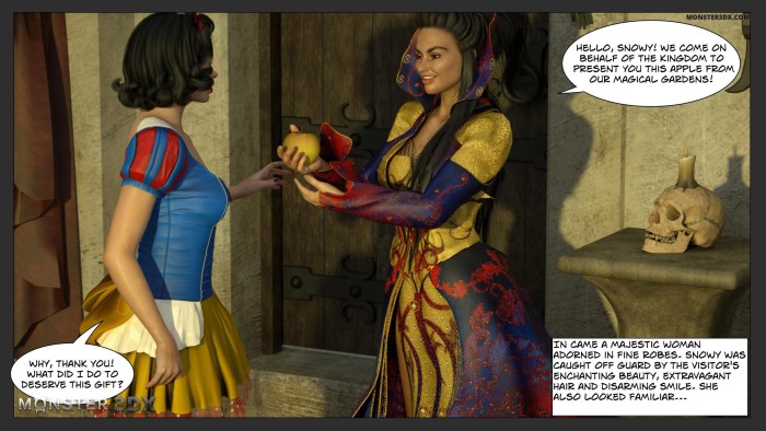 3D comic book Snow White and Hunter
