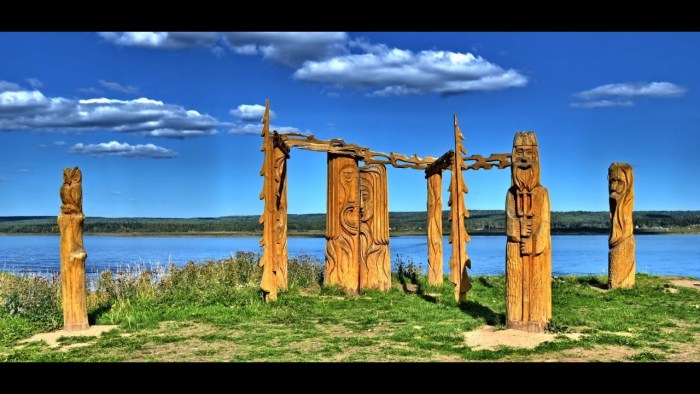 Embankment of the city of Lesosibirsk