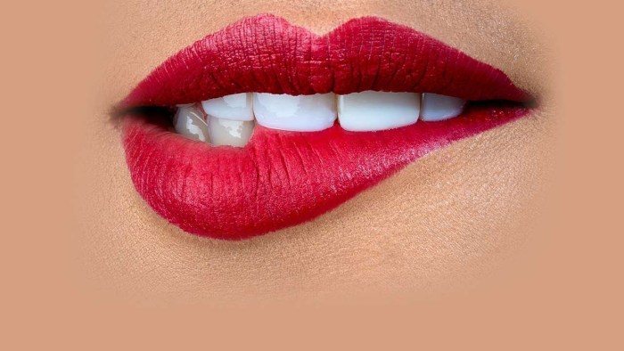 Red female lips