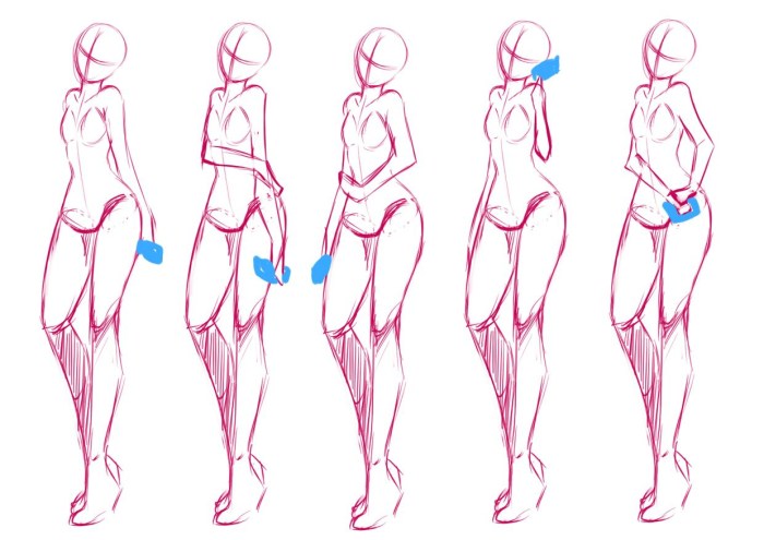 Standing pose for drawing