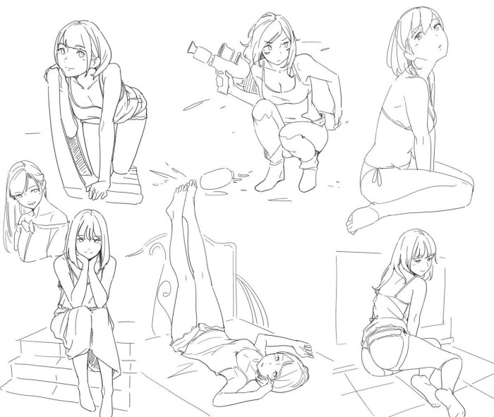 Reference of poses sitting