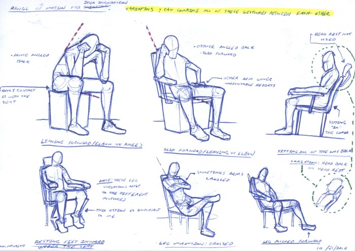 A person sits on a chair on the side