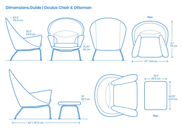 Womb Chair and Ottoman chair drawing
