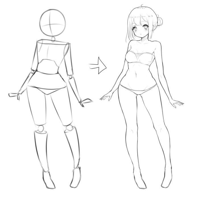 Anime body step by step