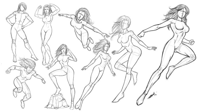 Dynamic drawing poses