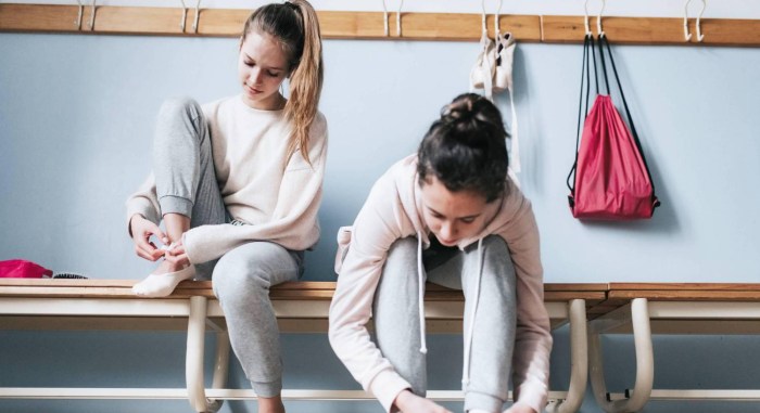 Blonde in red lingerie