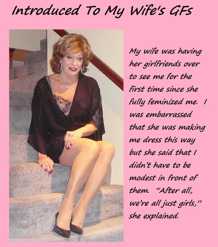 Sissy husband and wife Caption