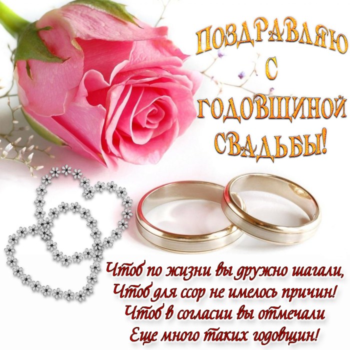 Congratulations on the anniversary of the wedding