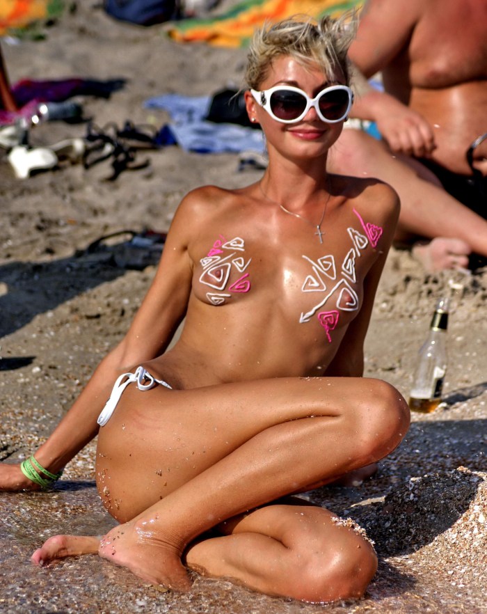 Sucked two on the beach
