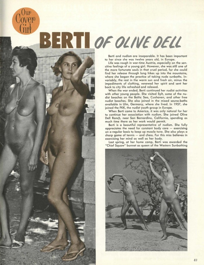 Retro nudist erection