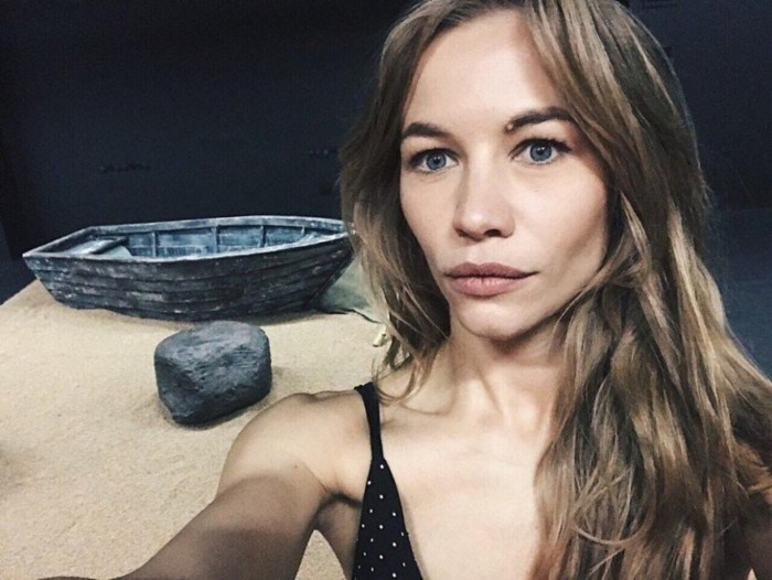 Svetlana Ustinova in a swimsuit