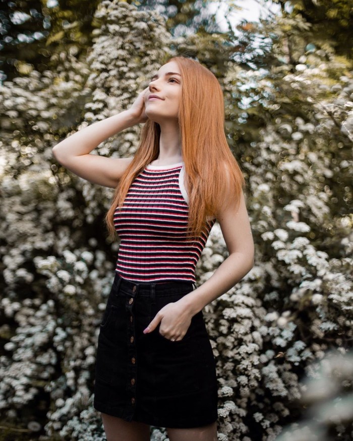 Julia adamenko in a dress